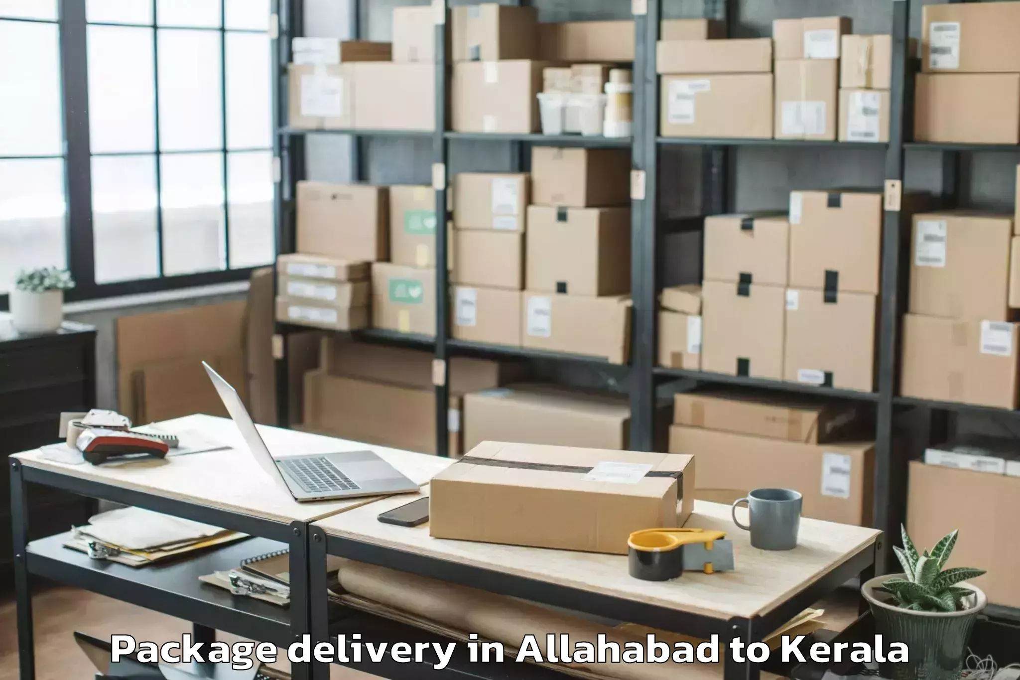 Book Allahabad to Central University Of Kerala K Package Delivery